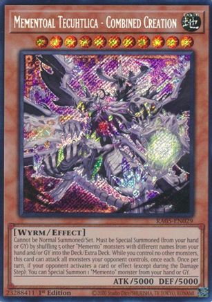 Mementoal Tecuhtlica - Combined Creation (Secret Rare) [RA05-EN029] - Rarity Collection 5 1st Edition - Secret Rare - Trinity Hobby