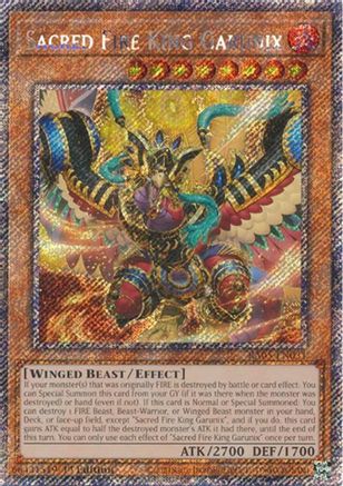 Sacred Fire King Garunix (Platinum Secret Rare) [RA05-EN031] - Rarity Collection 5 1st Edition - Platinum Secret Rare - Trinity Hobby