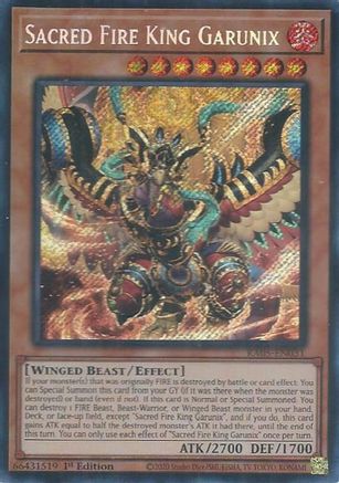 Sacred Fire King Garunix (Secret Rare) [RA05-EN031] - Rarity Collection 5 1st Edition - Secret Rare - Trinity Hobby