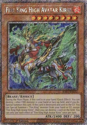 Fire King High Avatar Kirin (Platinum Secret Rare) [RA05-EN032] - Rarity Collection 5 1st Edition - Platinum Secret Rare - Trinity Hobby
