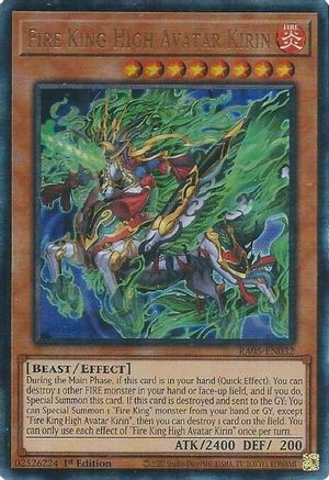 Fire King High Avatar Kirin (Ultimate Rare) [RA05-EN032] - Rarity Collection 5 1st Edition - Ultimate Rare - Trinity Hobby