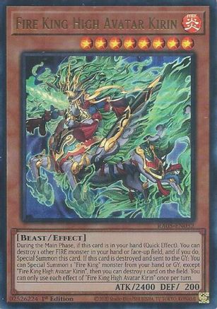 Fire King High Avatar Kirin (Ultra Rare) [RA05-EN032] - Rarity Collection 5 1st Edition - Ultra Rare - Trinity Hobby