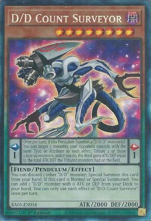 D/D Count Surveyor (Collector's Rare) [RA05-EN034] - Rarity Collection 5 1st Edition - Collector's Rare - Trinity Hobby