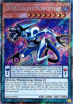 D/D Count Surveyor (Platinum Secret Rare) [RA05-EN034] - Rarity Collection 5 1st Edition - Platinum Secret Rare - Trinity Hobby