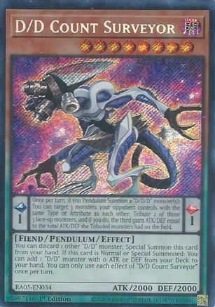 D/D Count Surveyor (Secret Rare) [RA05-EN034] - Rarity Collection 5 1st Edition - Secret Rare - Trinity Hobby