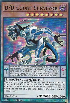 D/D Count Surveyor [RA05-EN034] - Rarity Collection 5 1st Edition - Super Rare - Trinity Hobby