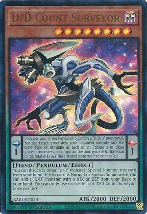 D/D Count Surveyor (Ultra Rare) [RA05-EN034] - Rarity Collection 5 1st Edition - Ultra Rare - Trinity Hobby