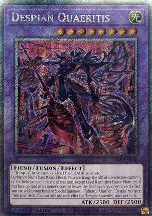 Despian Quaeritis (Platinum Secret Rare) [RA05-EN036] - Rarity Collection 5 1st Edition - Platinum Secret Rare - Trinity Hobby
