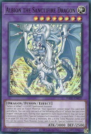 Albion the Sanctifire Dragon [RA05-EN037] - Rarity Collection 5 1st Edition - Super Rare - Trinity Hobby