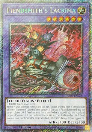 Fiendsmith's Lacrima (Platinum Secret Rare) [RA05-EN038] - Rarity Collection 5 1st Edition - Platinum Secret Rare - Trinity Hobby