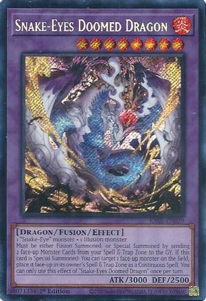 Snake-Eyes Doomed Dragon (Secret Rare) [RA05-EN039] - Rarity Collection 5 1st Edition - Secret Rare - Trinity Hobby