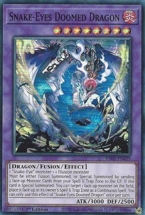 Snake-Eyes Doomed Dragon [RA05-EN039] - Rarity Collection 5 1st Edition - Super Rare - Trinity Hobby