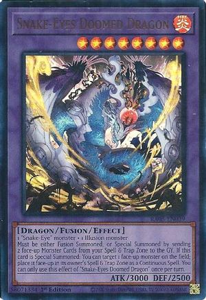Snake-Eyes Doomed Dragon (Ultra Rare) [RA05-EN039] - Rarity Collection 5 1st Edition - Ultra Rare - Trinity Hobby