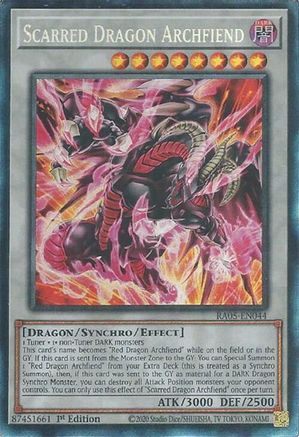 Scarred Dragon Archfiend (Collector's Rare) [RA05-EN044] - Rarity Collection 5 1st Edition - Collector's Rare - Trinity Hobby