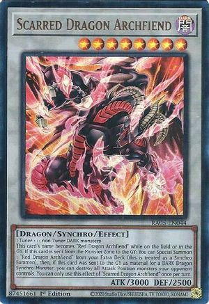 Scarred Dragon Archfiend (Ultra Rare) [RA05-EN044] - Rarity Collection 5 1st Edition - Ultra Rare - Trinity Hobby