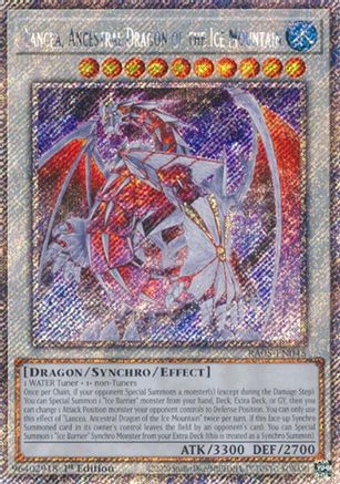 Lancea, Ancestral Dragon of the Ice Mountain (Platinum Secret Rare) [RA05-EN045] - Rarity Collection 5 1st Edition - Platinum Secret Rare - Trinity Hobby