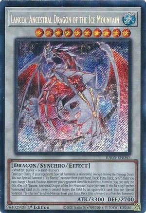 Lancea, Ancestral Dragon of the Ice Mountain (Secret Rare) [RA05-EN045] - Rarity Collection 5 1st Edition - Secret Rare - Trinity Hobby