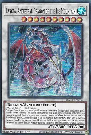 Lancea, Ancestral Dragon of the Ice Mountain [RA05-EN045] - Rarity Collection 5 1st Edition - Super Rare - Trinity Hobby