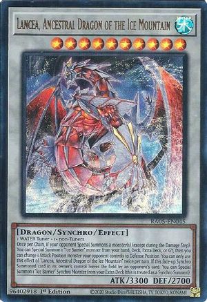 Lancea, Ancestral Dragon of the Ice Mountain (Ultra Rare) [RA05-EN045] - Rarity Collection 5 1st Edition - Ultra Rare - Trinity Hobby