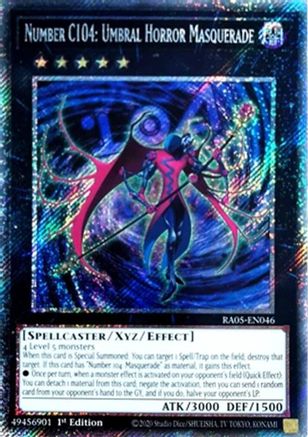 Number C104: Umbral Horror Masquerade (Platinum Secret Rare) [RA05-EN046] - Rarity Collection 5 1st Edition - Platinum Secret Rare - Trinity Hobby