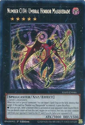 Number C104: Umbral Horror Masquerade (Secret Rare) [RA05-EN046] - Rarity Collection 5 1st Edition - Secret Rare - Trinity Hobby