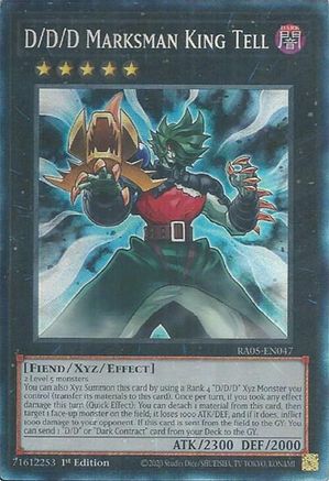 D/D/D Marksman King Tell (Collector's Rare) [RA05-EN047] - Rarity Collection 5 1st Edition - Collector's Rare - Trinity Hobby