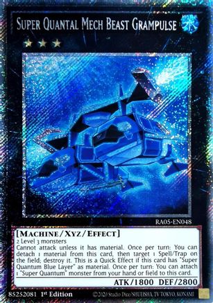 Super Quantal Mech Beast Grampulse (Platinum Secret Rare) [RA05-EN048] - Rarity Collection 5 1st Edition - Platinum Secret Rare - Trinity Hobby