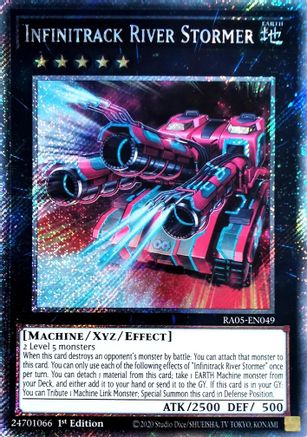 Infinitrack River Stormer (Platinum Secret Rare) [RA05-EN049] - Rarity Collection 5 1st Edition - Platinum Secret Rare - Trinity Hobby