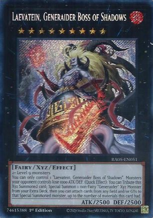 Laevatein, Generaider Boss of Shadows (Secret Rare) [RA05-EN051] - Rarity Collection 5 1st Edition - Secret Rare - Trinity Hobby