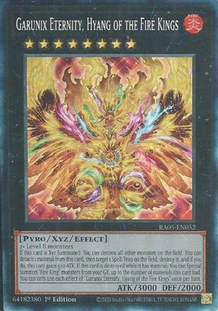 Garunix Eternity, Hyang of the Fire Kings (Collector's Rare) [RA05-EN052] - Rarity Collection 5 1st Edition - Collector's Rare - Trinity Hobby