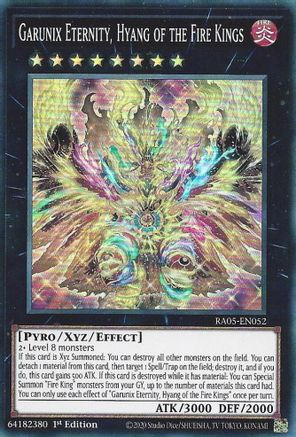 Garunix Eternity, Hyang of the Fire Kings [RA05-EN052] - Rarity Collection 5 1st Edition - Super Rare - Trinity Hobby