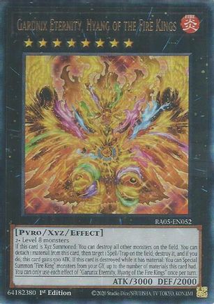 Garunix Eternity, Hyang of the Fire Kings (Ultimate Rare) [RA05-EN052] - Rarity Collection 5 1st Edition - Ultimate Rare - Trinity Hobby