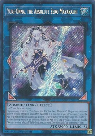 Yuki-Onna, the Absolute Zero Mayakashi (Secret Rare) [RA05-EN057] - Rarity Collection 5 1st Edition - Secret Rare - Trinity Hobby