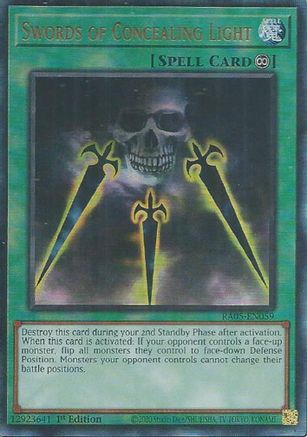 Swords of Concealing Light (Ultimate Rare) [RA05-EN059] - Rarity Collection 5 1st Edition - Ultimate Rare - Trinity Hobby