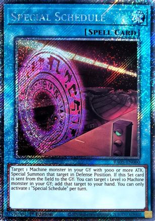 Special Schedule (Platinum Secret Rare) [RA05-EN060] - Rarity Collection 5 1st Edition - Platinum Secret Rare - Trinity Hobby