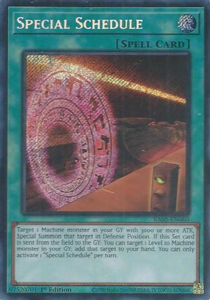 Special Schedule (Secret Rare) [RA05-EN060] - Rarity Collection 5 1st Edition - Secret Rare - Trinity Hobby