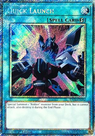 Quick Launch (Platinum Secret Rare) [RA05-EN062] - Rarity Collection 5 1st Edition - Platinum Secret Rare - Trinity Hobby