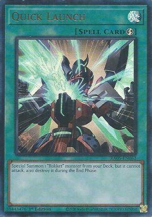 Quick Launch (Ultra Rare) [RA05-EN062] - Rarity Collection 5 1st Edition - Ultra Rare - Trinity Hobby