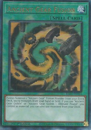 Ancient Gear Fusion (Ultimate Rare) [RA05-EN063] - Rarity Collection 5 1st Edition - Ultimate Rare - Trinity Hobby