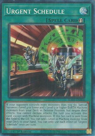 Urgent Schedule (Collector's Rare) [RA05-EN064] - Rarity Collection 5 1st Edition - Collector's Rare - Trinity Hobby