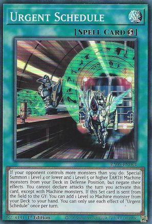 Urgent Schedule [RA05-EN064] - Rarity Collection 5 1st Edition - Super Rare - Trinity Hobby