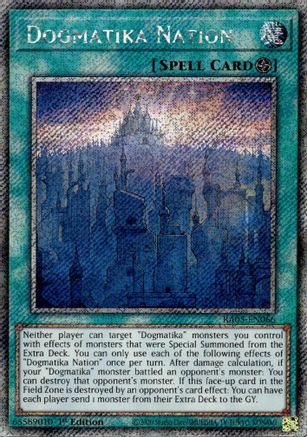 Dogmatika Nation (Platinum Secret Rare) [RA05-EN066] - Rarity Collection 5 1st Edition - Platinum Secret Rare - Trinity Hobby