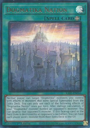 Dogmatika Nation (Ultra Rare) [RA05-EN066] - Rarity Collection 5 1st Edition - Ultra Rare - Trinity Hobby