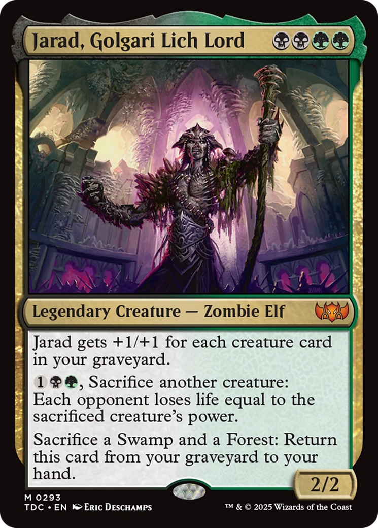 Jarad, Golgari Lich Lord (TDC-293) - [Commander: Tarkir: Dragonstorm]