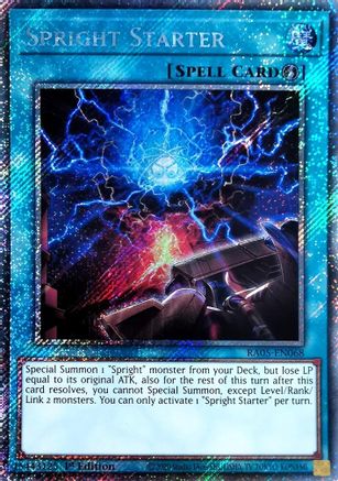 Spright Starter (Platinum Secret Rare) [RA05-EN068] - Rarity Collection 5 1st Edition - Platinum Secret Rare - Trinity Hobby