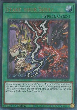 Stake your Soul! (Ultimate Rare) [RA05-EN069] - Rarity Collection 5 1st Edition - Ultimate Rare - Trinity Hobby
