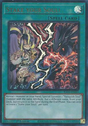 Stake your Soul! (Ultra Rare) [RA05-EN069] - Rarity Collection 5 1st Edition - Ultra Rare - Trinity Hobby