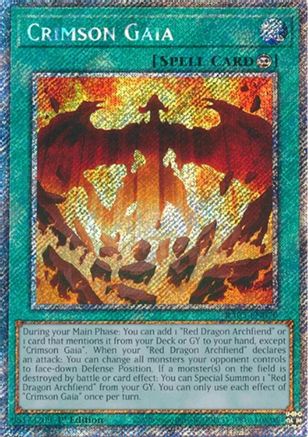 Crimson Gaia (Platinum Secret Rare) [RA05-EN070] - Rarity Collection 5 1st Edition - Platinum Secret Rare - Trinity Hobby