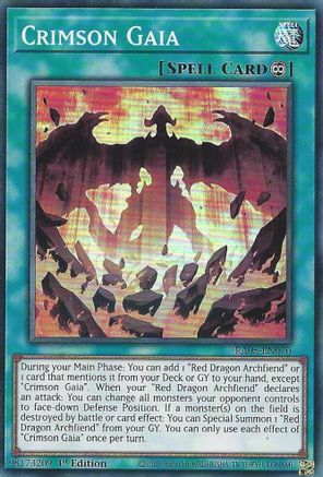 Crimson Gaia [RA05-EN070] - Rarity Collection 5 1st Edition - Super Rare - Trinity Hobby
