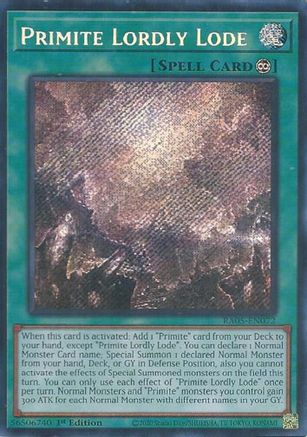Primite Lordly Lode (Secret Rare) [RA05-EN072] - Rarity Collection 5 1st Edition - Secret Rare - Trinity Hobby